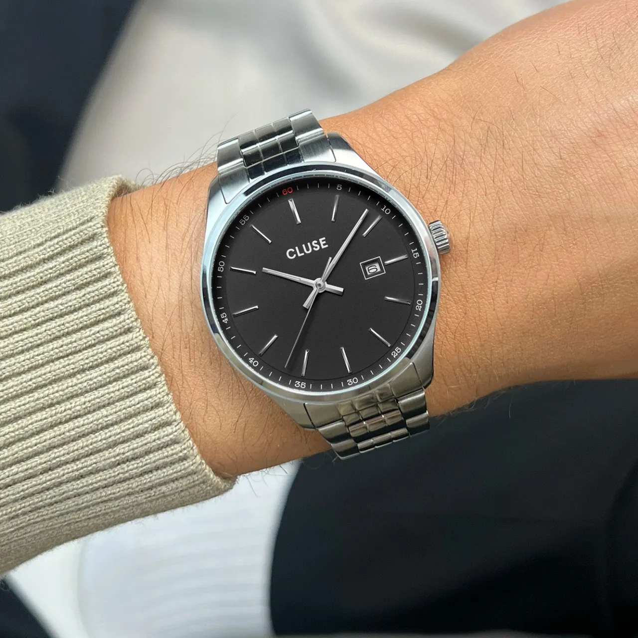 Femme CLUSE Anthéor Watch Steel Black, Silver Colour