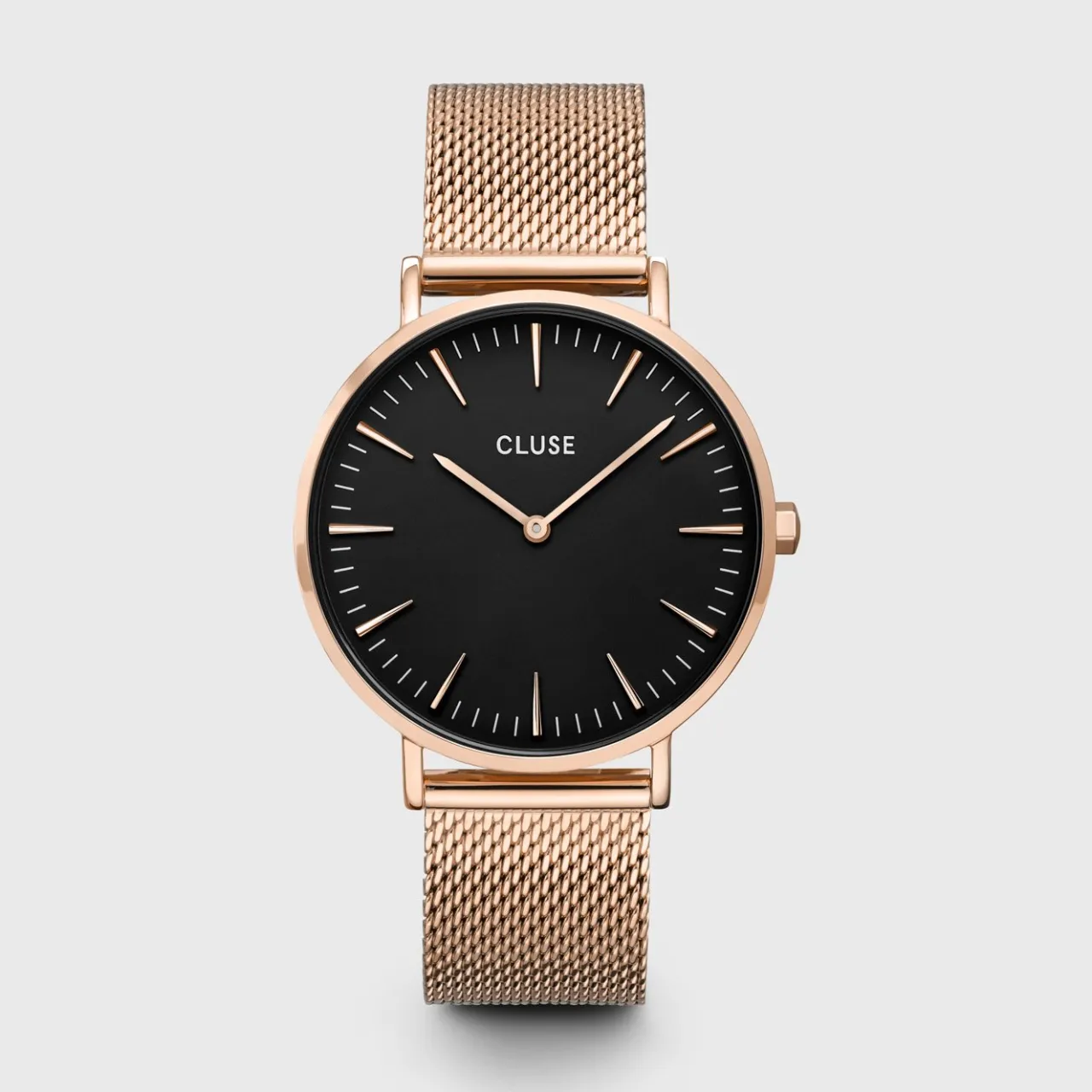 Femme CLUSE Boho Chic Mesh Black, Rose Gold Colour