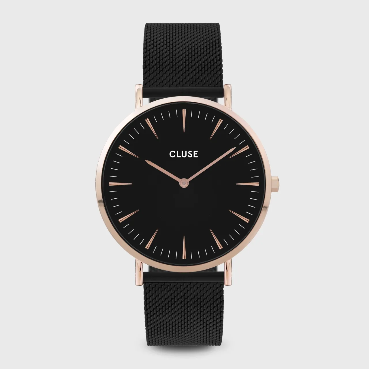 Femme CLUSE Boho Chic Mesh Black, Rose Gold Colour