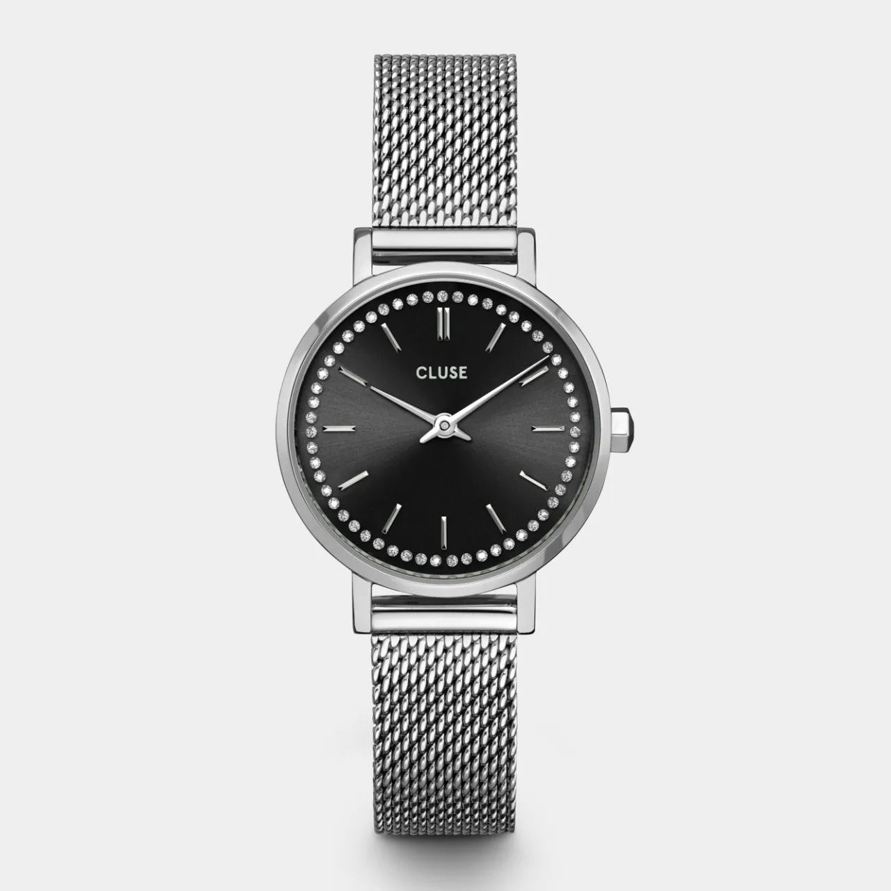 Femme CLUSE Boho Chic Petite Crystals Mesh Black, Silver Colour