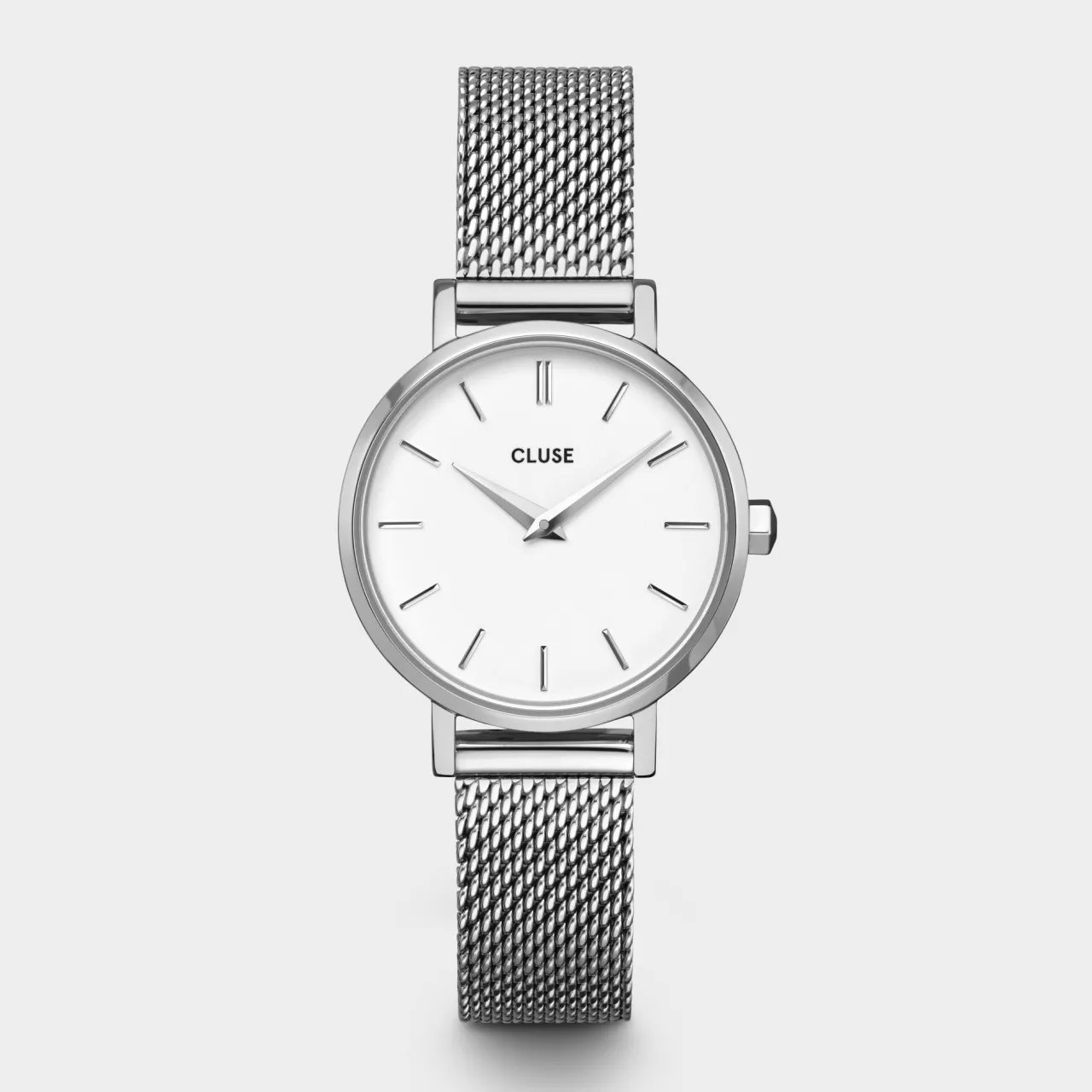 Femme CLUSE Boho Chic Petite Mesh White, Silver Colour