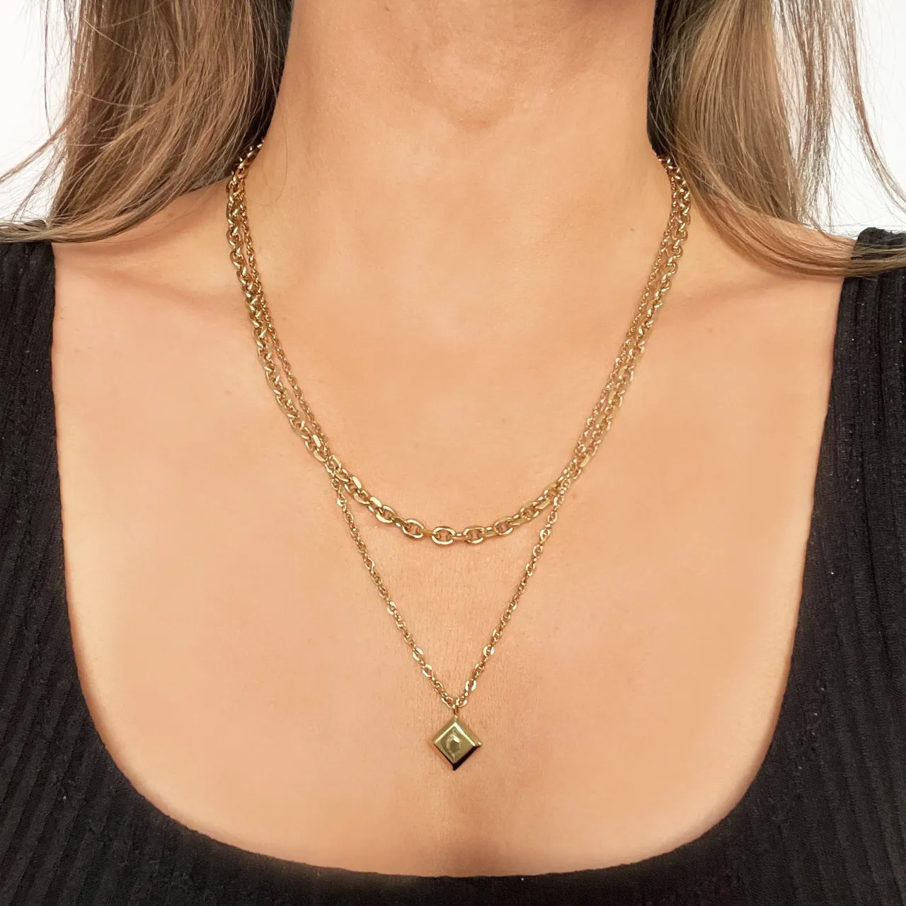 CLUSE Essentielle Bulky Chain Necklace, Gold Colour