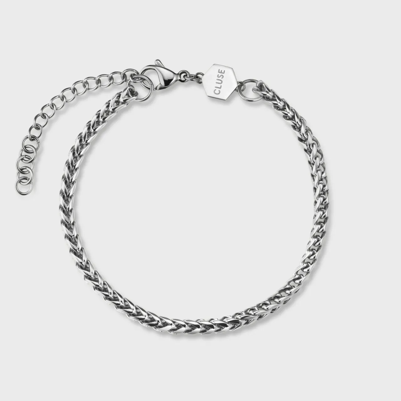 CLUSE Essentielle Cuban Chain Bracelet, Silver Colour