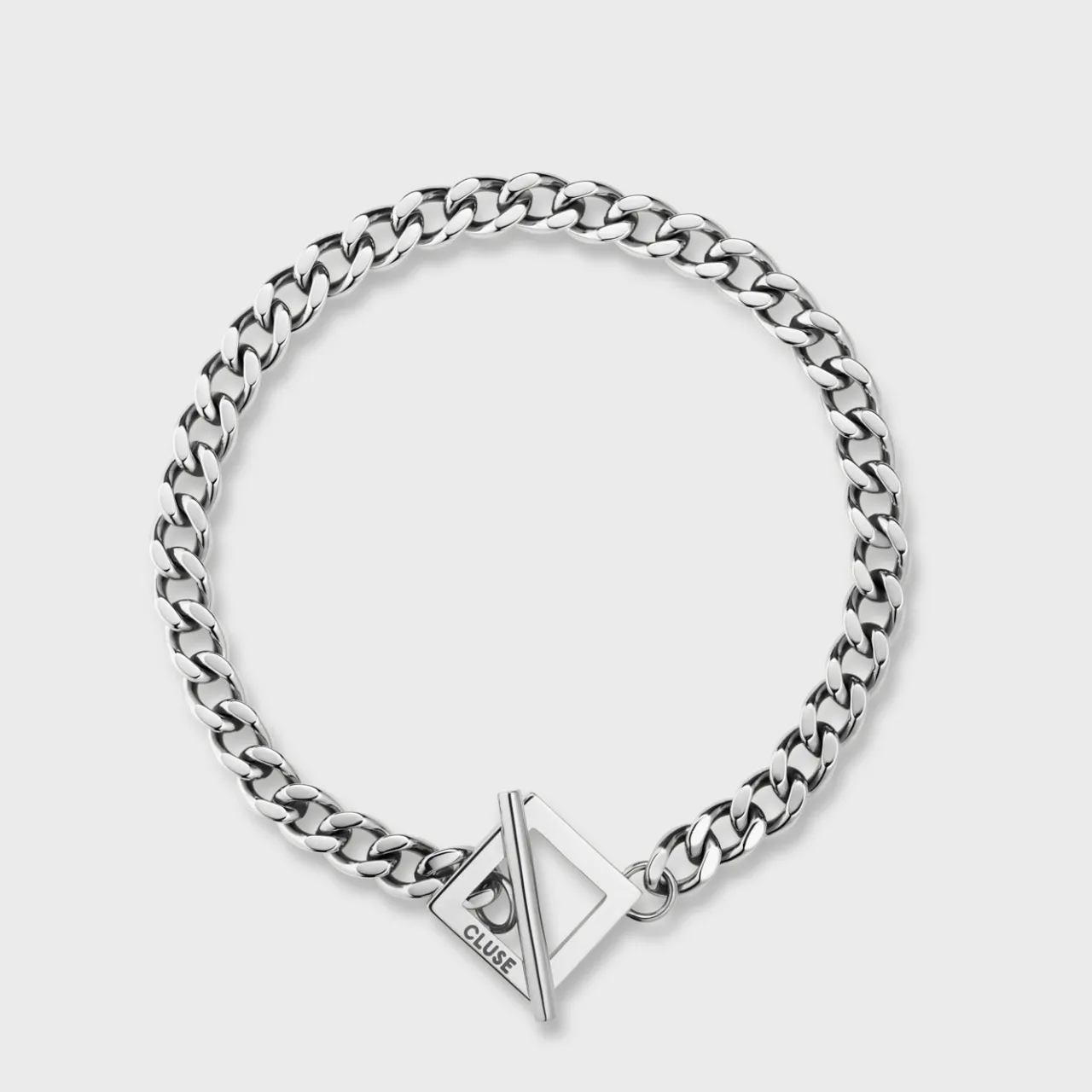CLUSE Essentielle Denim Chain Bracelet, Silver Colour