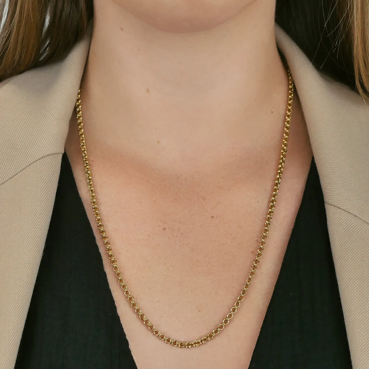 CLUSE Essentielle Double Link Chain Necklace, Gold Colour