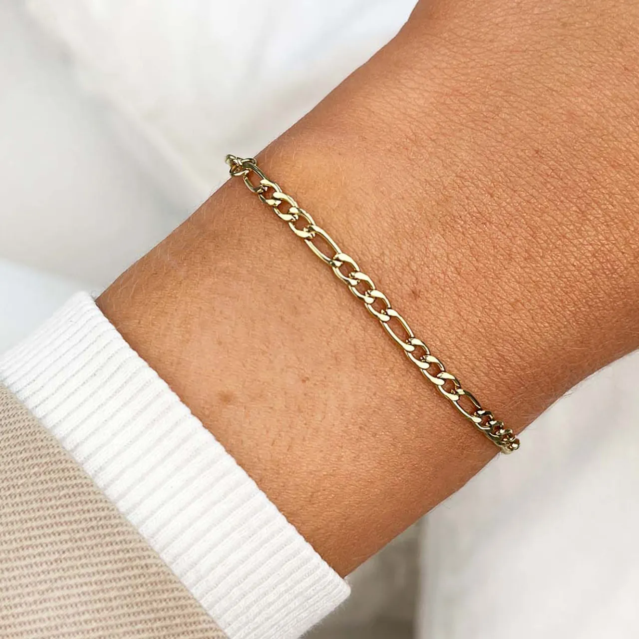 CLUSE Essentielle Figaro Chain Bracelet, Gold Colour