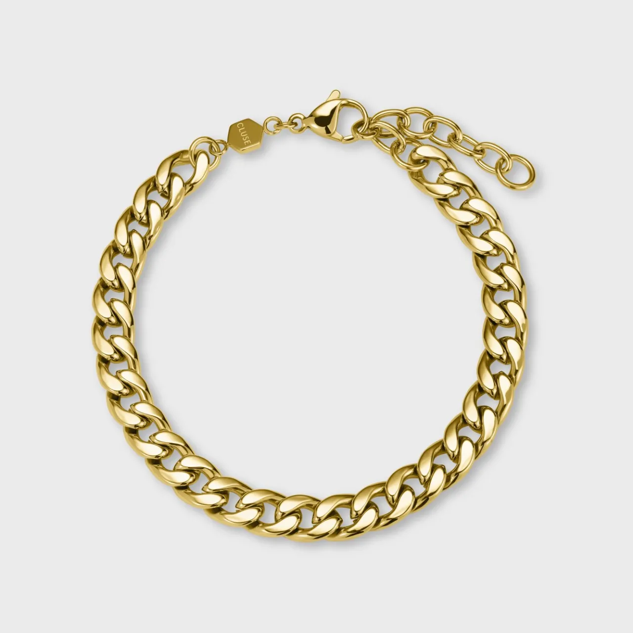 CLUSE Essentielle Flat Curb Chain Bracelet Gold Colour