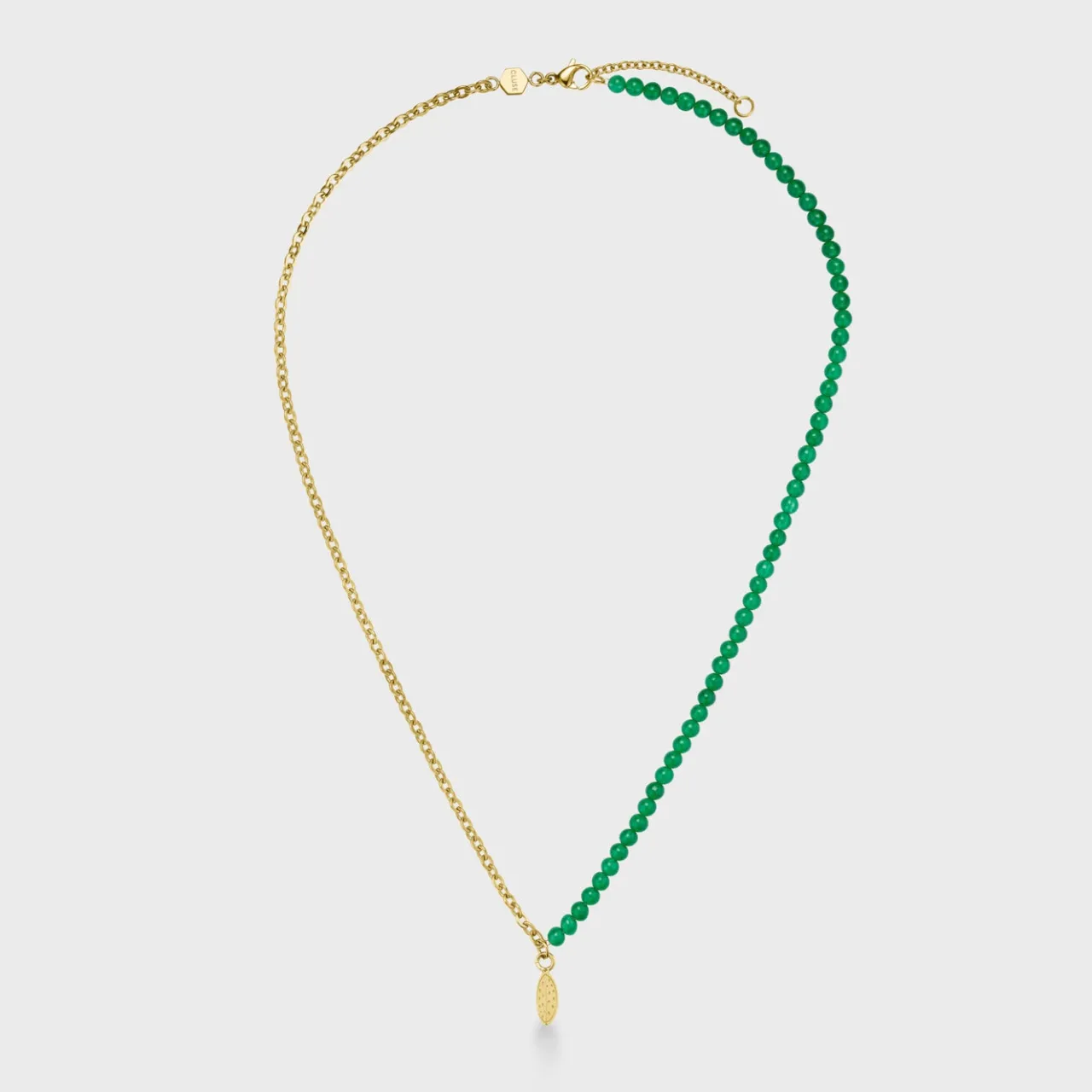 CLUSE Essentielle Green Beads Watermelon Charm Necklace, Gold Colour