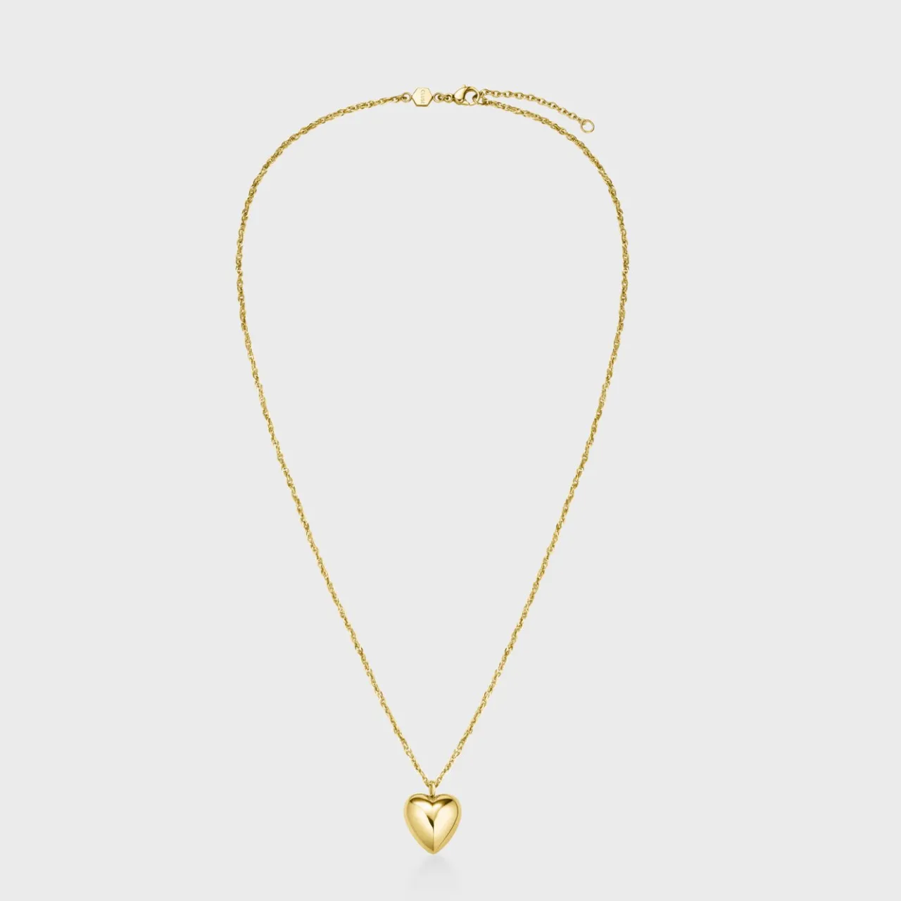 CLUSE Essentielle Heart Charm Chain Necklace, Gold Colour