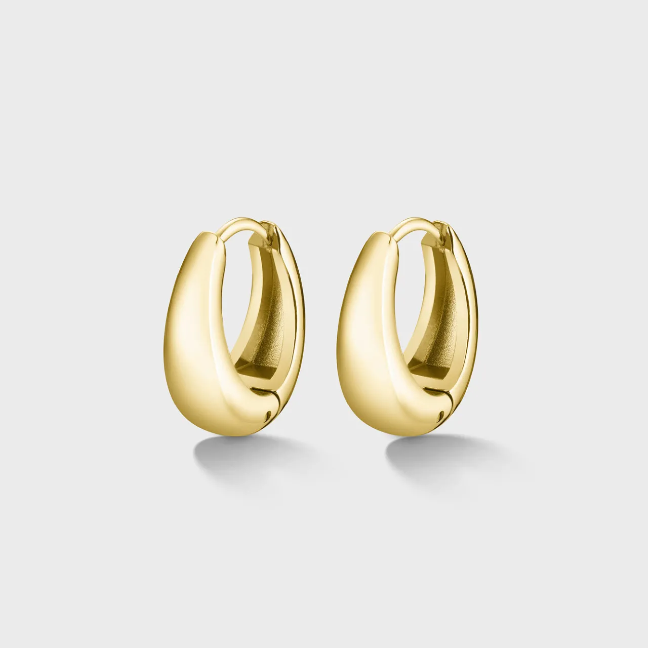 CLUSE Essentielle Round Hoop Earrings, Gold Colour