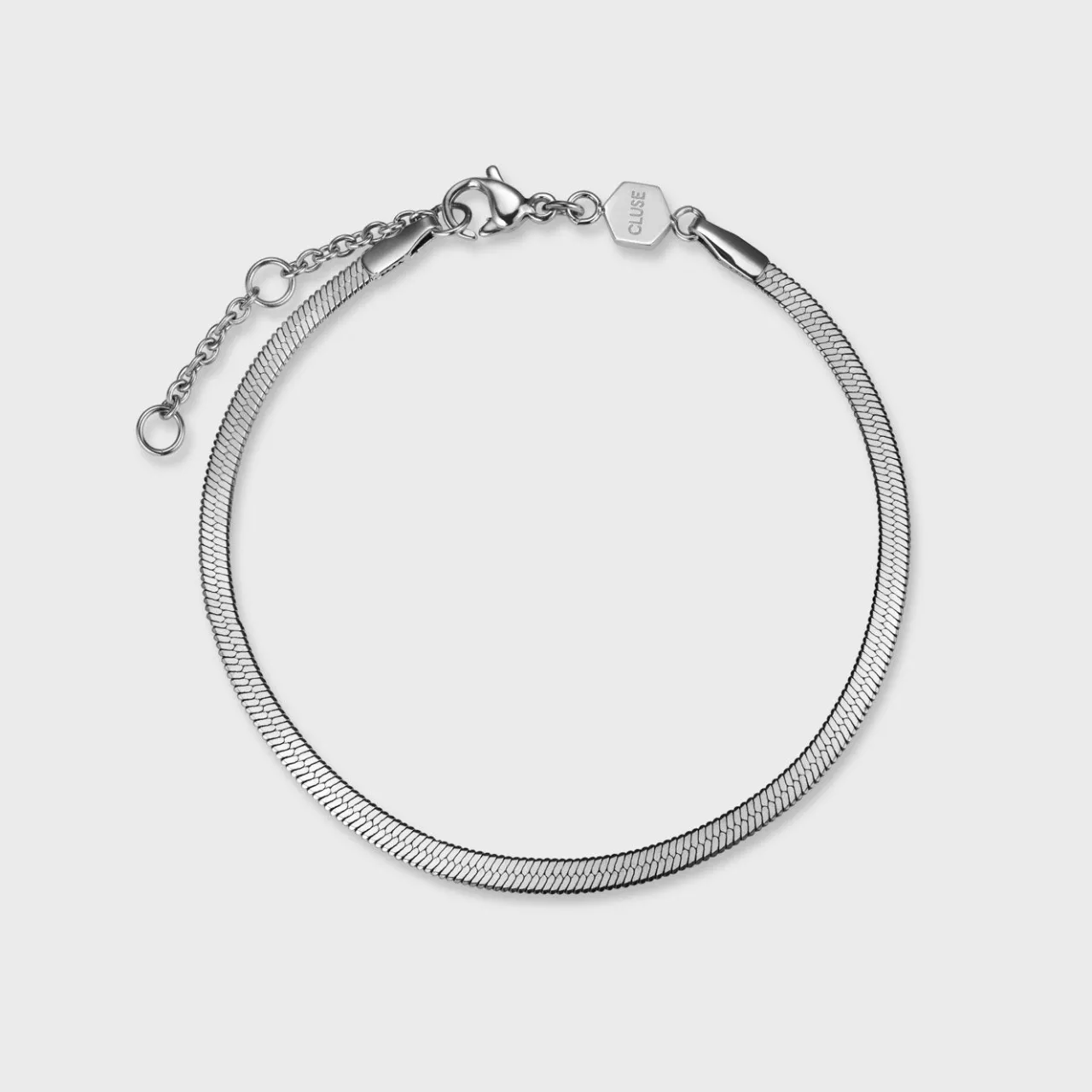 CLUSE Essentielle Snake Bracelet Silver Colour