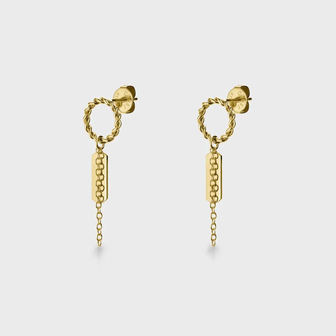 CLUSE Essentielle Twisted Charm Earrings Colour Gold