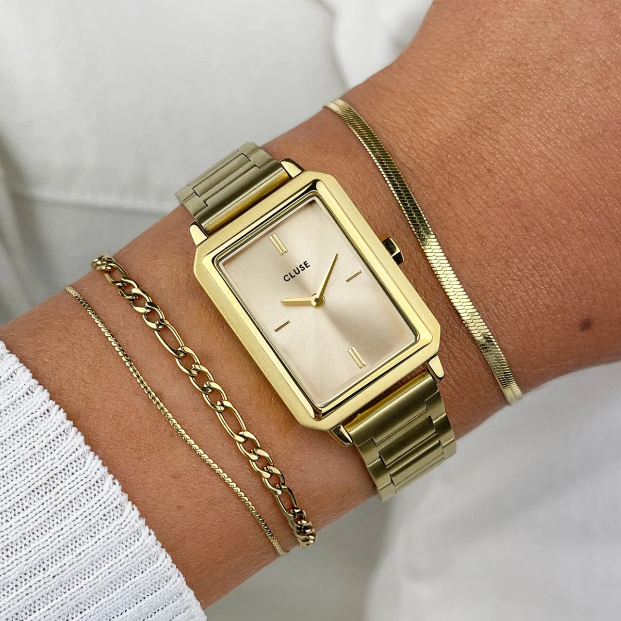 Femme CLUSE Fluette Steel, Full Gold Colour