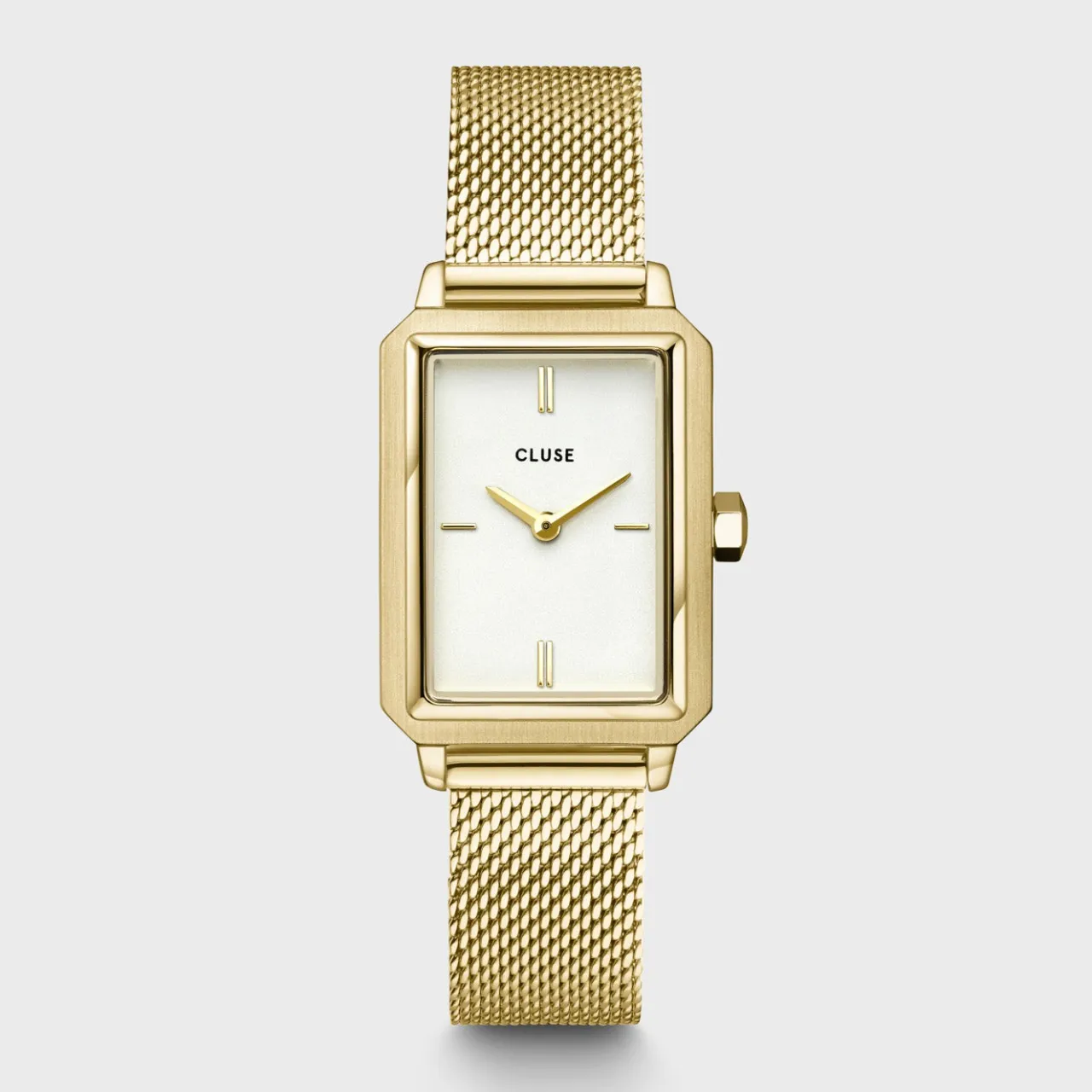 Femme CLUSE Fluette Watch Mesh White, Gold Colour