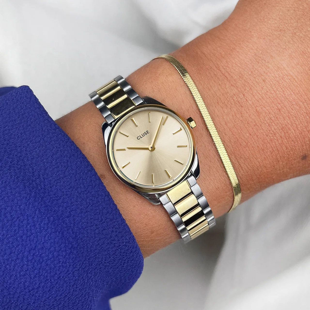 Femme CLUSE Féroce Mini Steel, Bicolour