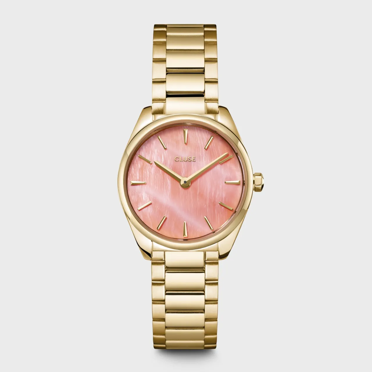 Femme CLUSE Féroce Mini Watch Steel, Apricot Pearl, Gold Colour