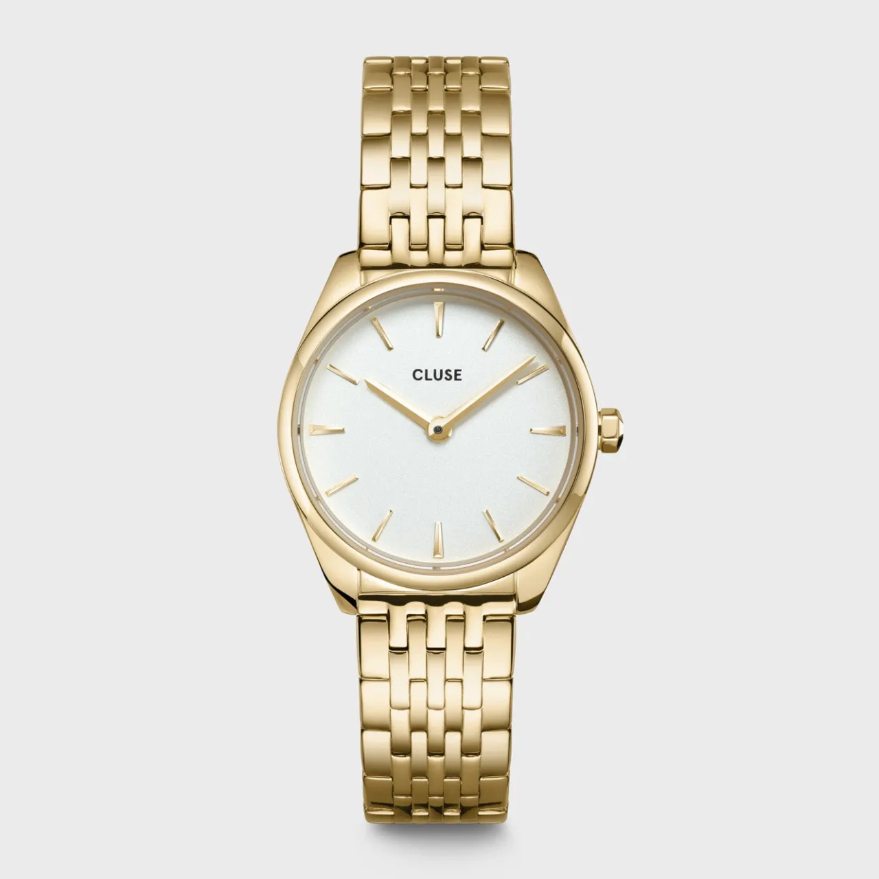 Femme CLUSE Féroce Mini Watch Steel White, Gold Colour