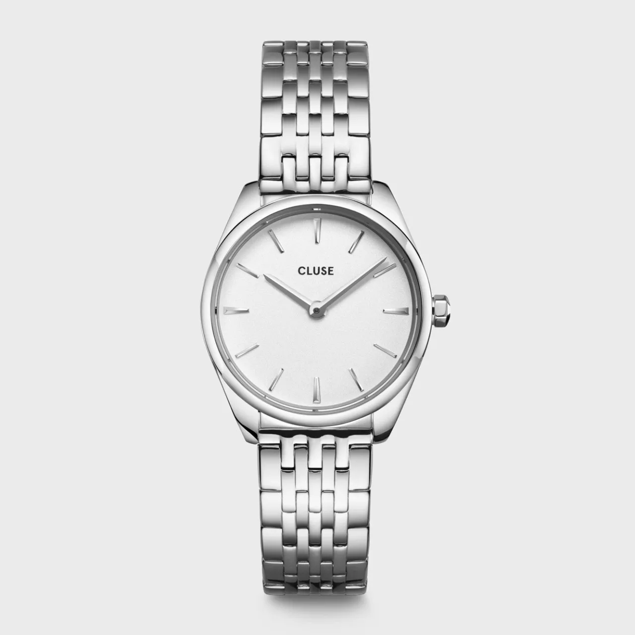 Femme CLUSE Féroce Mini Watch Steel White, Silver Colour
