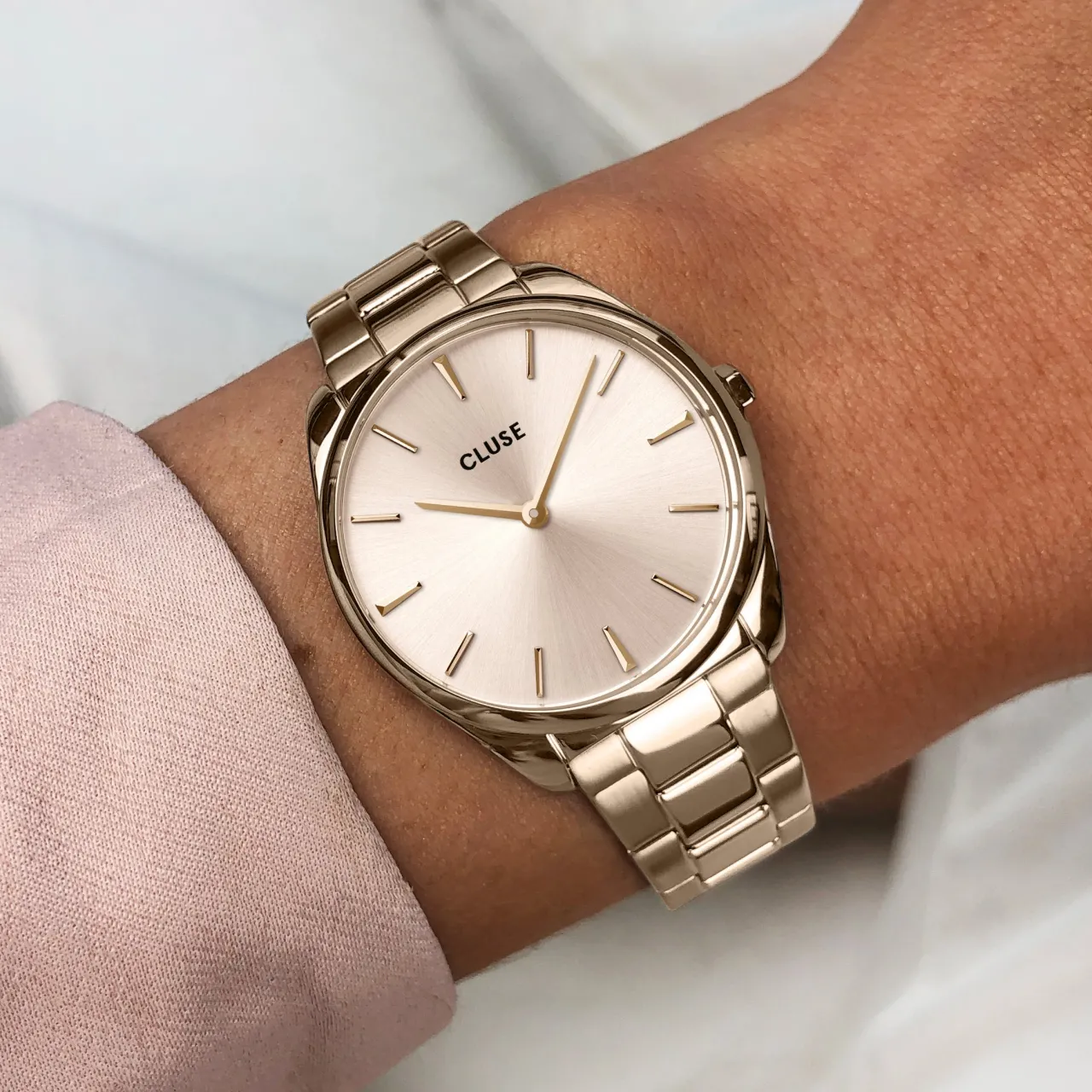 Femme CLUSE Féroce Petite Steel Pink Gold Colour