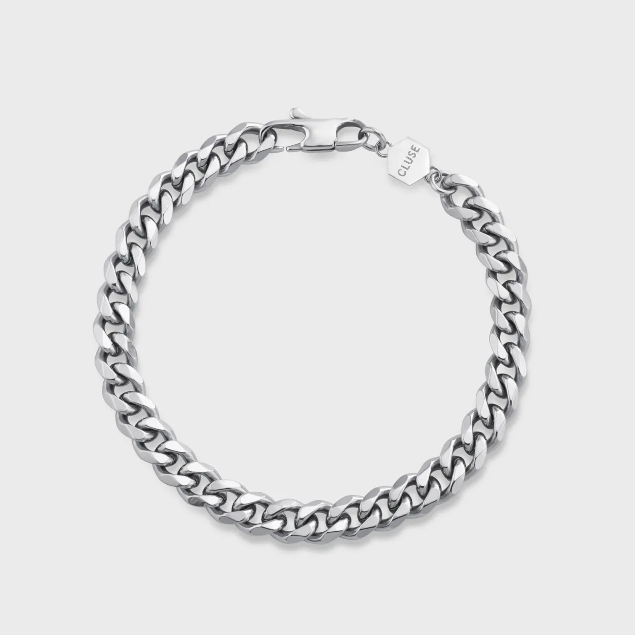 Homme CLUSE Gift Box Anthéor Multifunction Steel Watch Green & Cuban Chain Bracelet