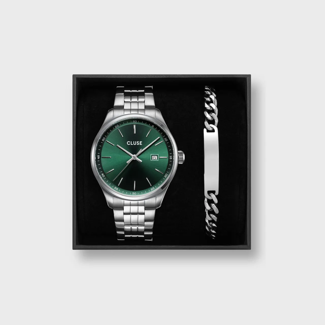 gift_box_anthor_steel_watch_green_and_silver_chain_bracelet_5-1.webp Homme CLUSE Gift Box Anthéor Steel Watch Green and Silver Chain Bracelet
