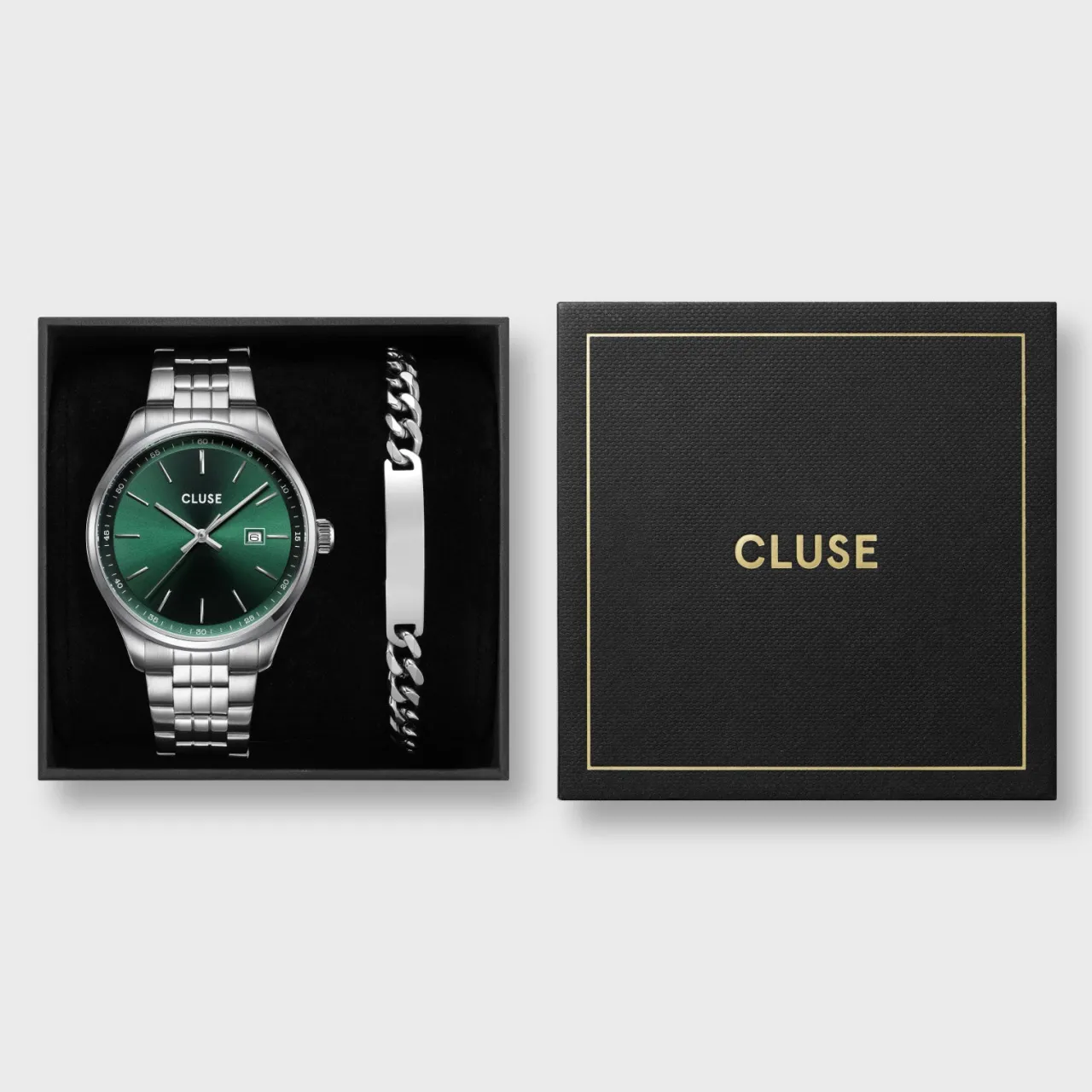 gift_box_anthor_steel_watch_green_and_silver_chain_bracelet_8-1.webp Homme CLUSE Gift Box Anthéor Steel Watch Green and Silver Chain Bracelet