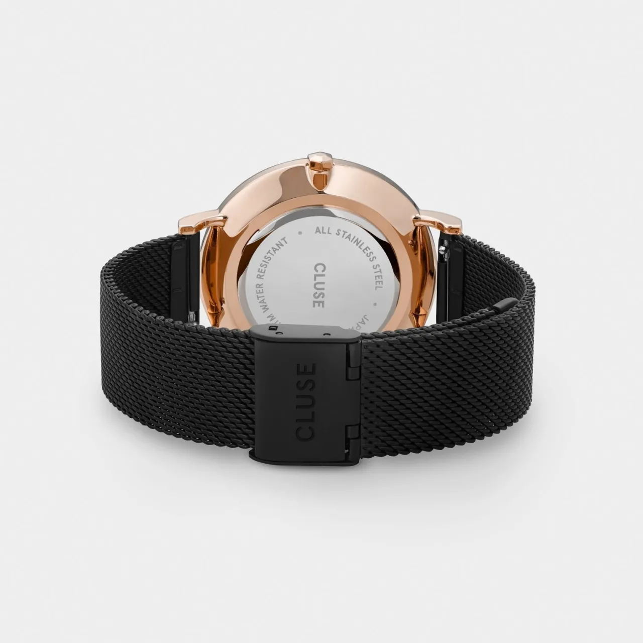 Femme CLUSE Gift Box Boho Chic Mesh Watch and Strap Rose Gold Colour