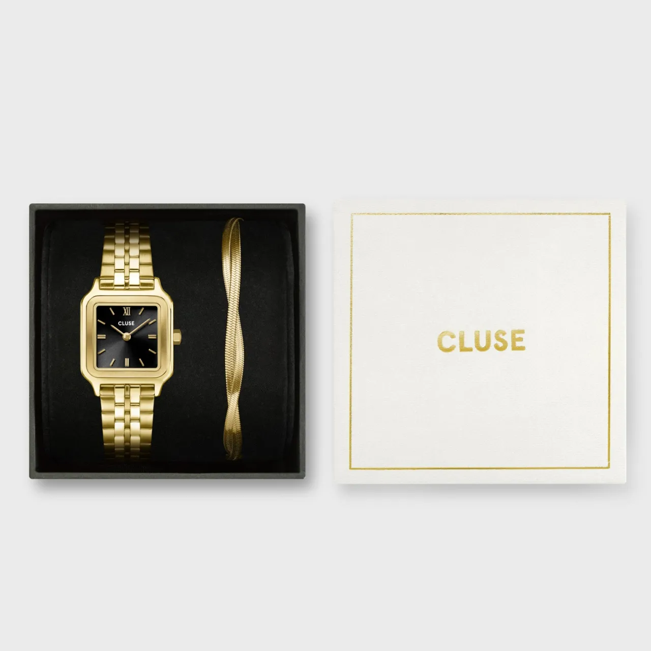 gift_box_gracieuse_petite_watch_steel_black__twisted_snake_bracelet_gold_colour_7-1.webp Femme CLUSE Gift Box Gracieuse Petite Watch Steel, Black & Twisted Snake Bracelet, Gold Colour