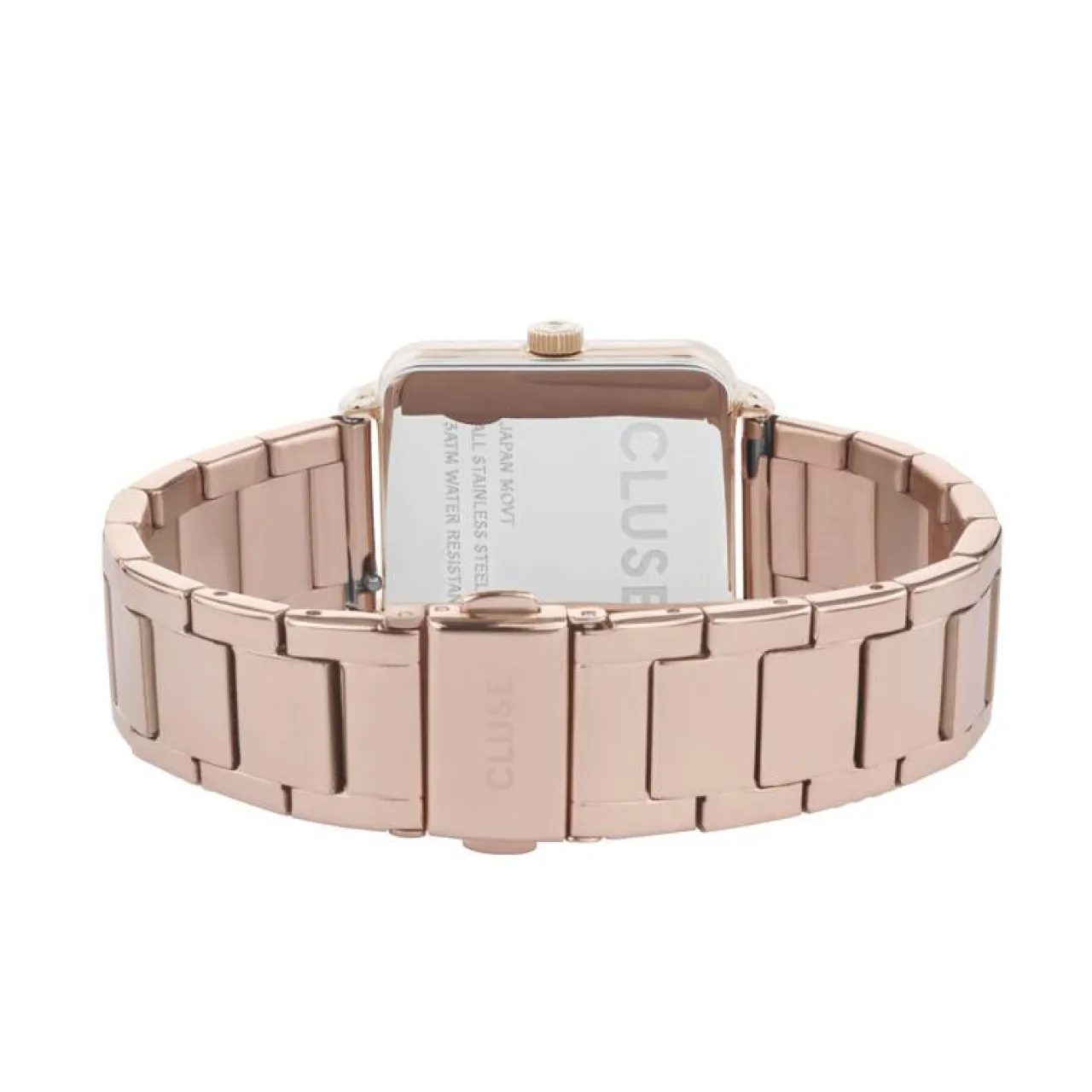 Femme CLUSE Gift Box La Tétragone Watch and Bracelet Rose Gold Colour