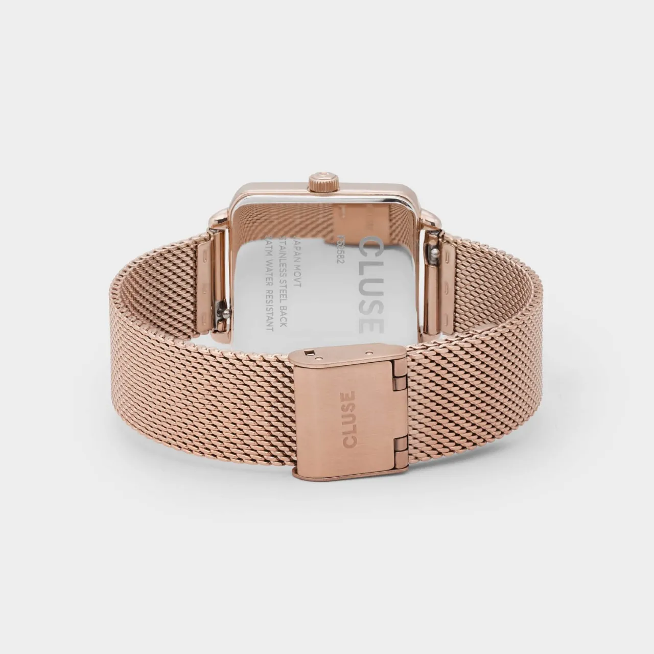 Femme CLUSE Gift Box La Tétragone Watch Hexagon Bracelet Rose Gold Colour