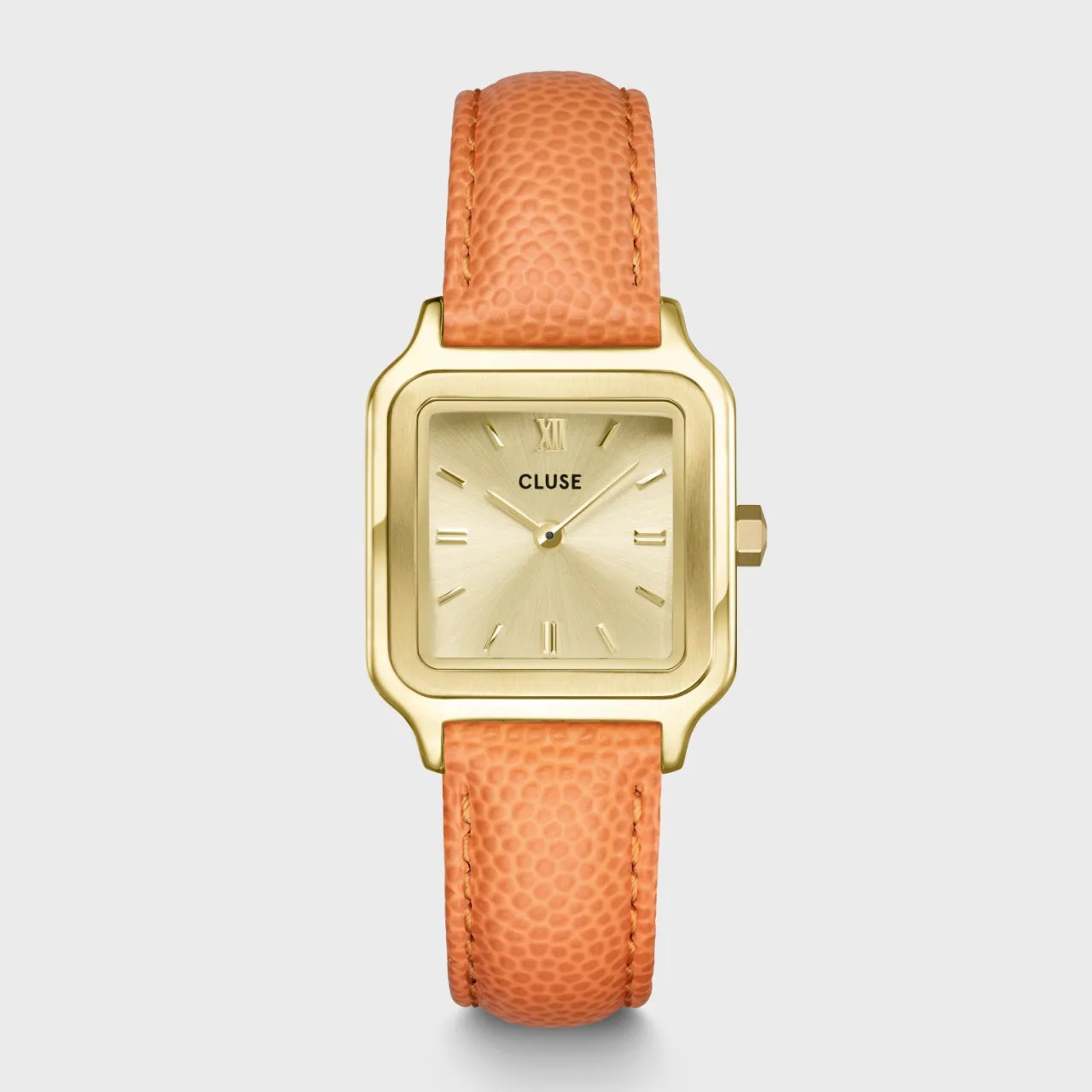 Femme CLUSE Gracieuse Petite Watch Leather, Apricot Lizard, Gold Colour