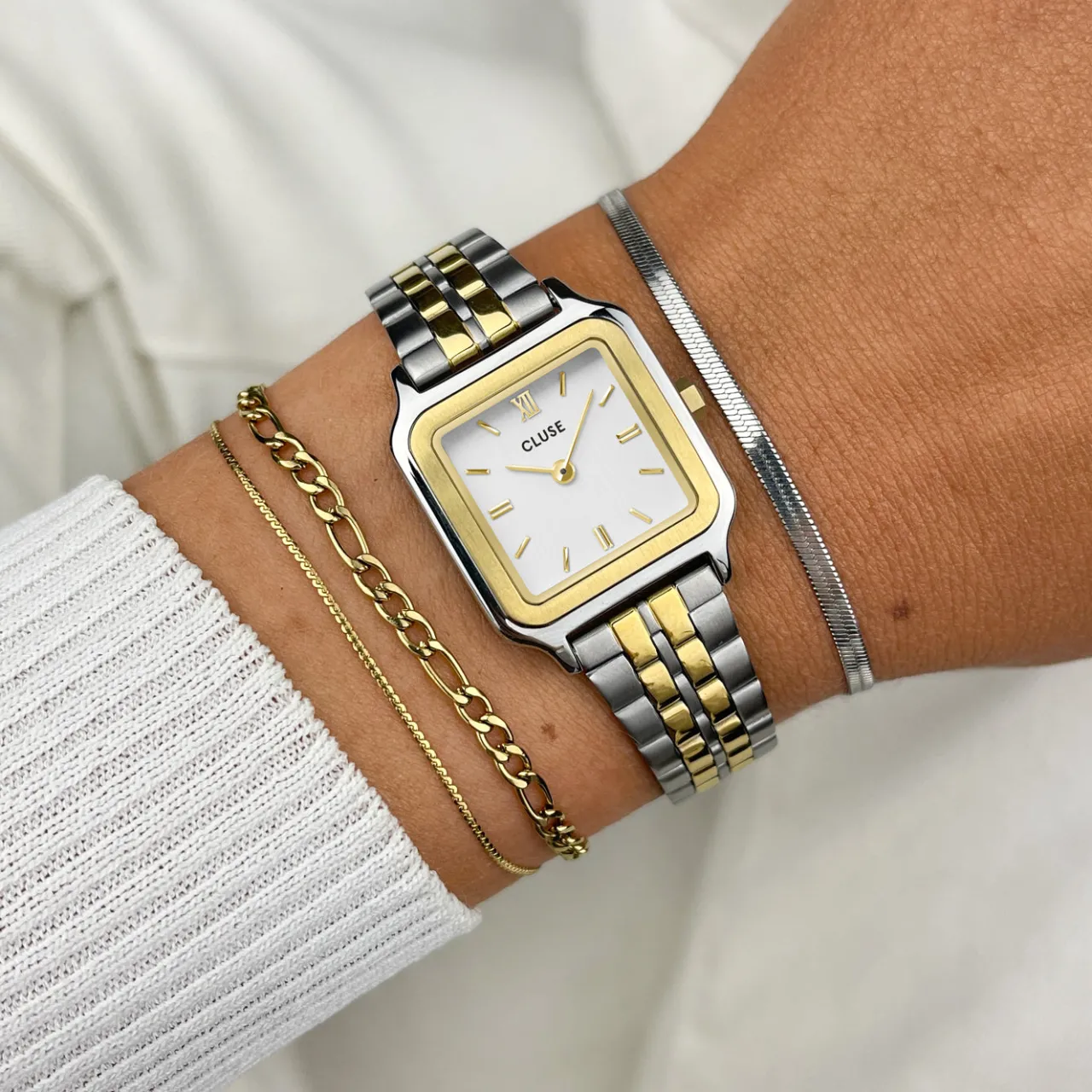 Femme CLUSE Gracieuse Petite Watch Steel, Bicolour