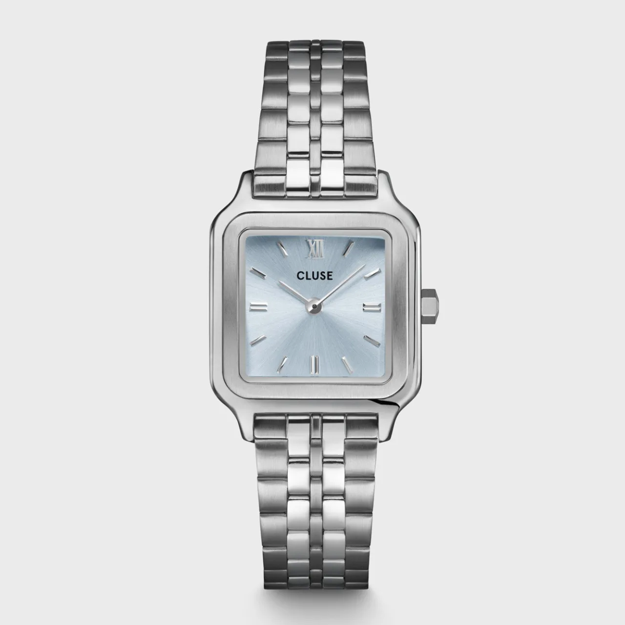 Femme CLUSE Gracieuse Petite Watch Steel, Light Blue, Silver Colour