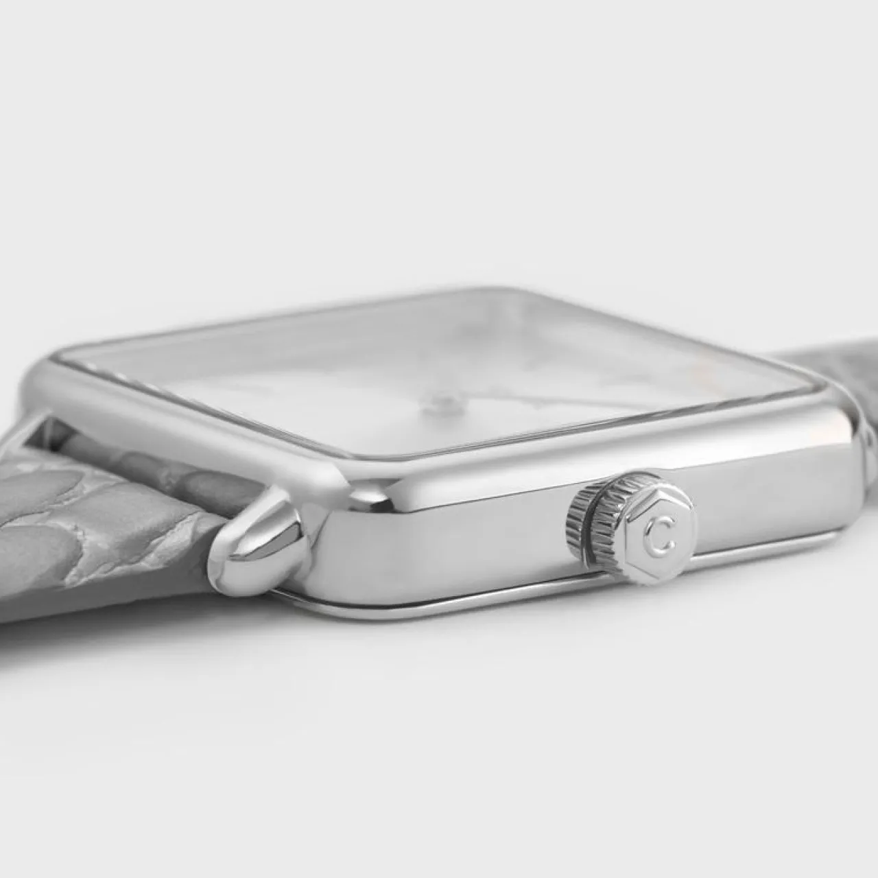 la_ttragone_leather_grey_alligator_silver_colour_2-1.webp Femme CLUSE La Tétragone Leather Grey Alligator, Silver Colour