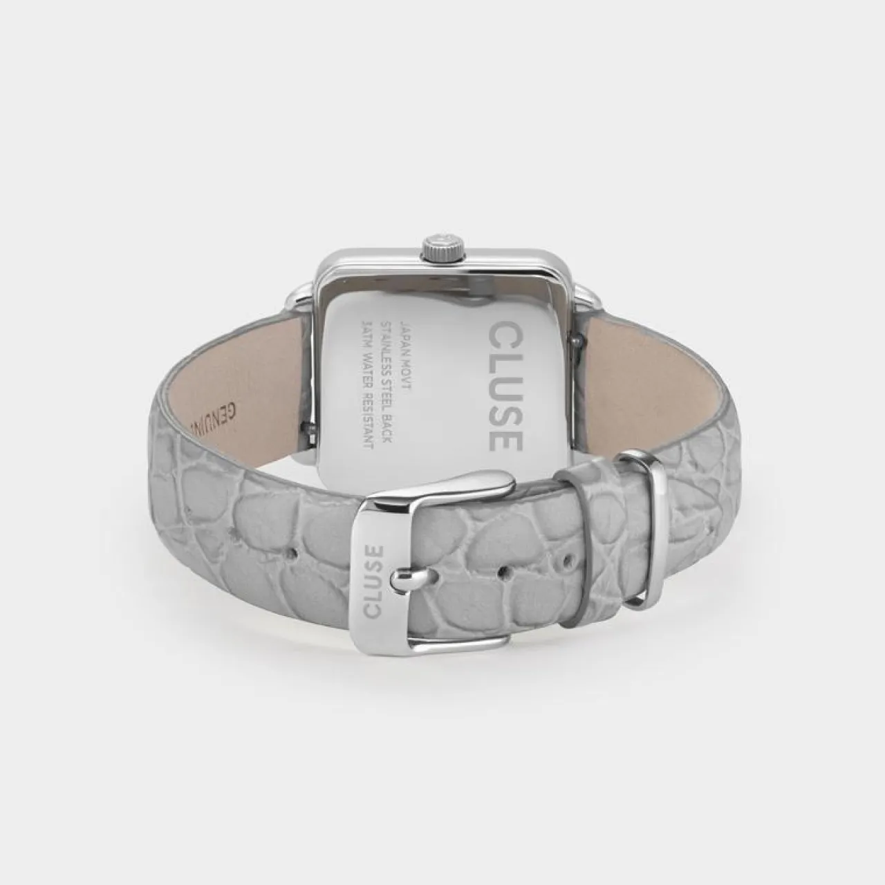 la_ttragone_leather_grey_alligator_silver_colour_3-1.webp Femme CLUSE La Tétragone Leather Grey Alligator, Silver Colour