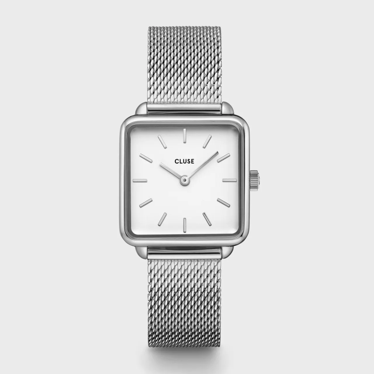 Femme CLUSE La Tétragone Mesh White, Silver Colour