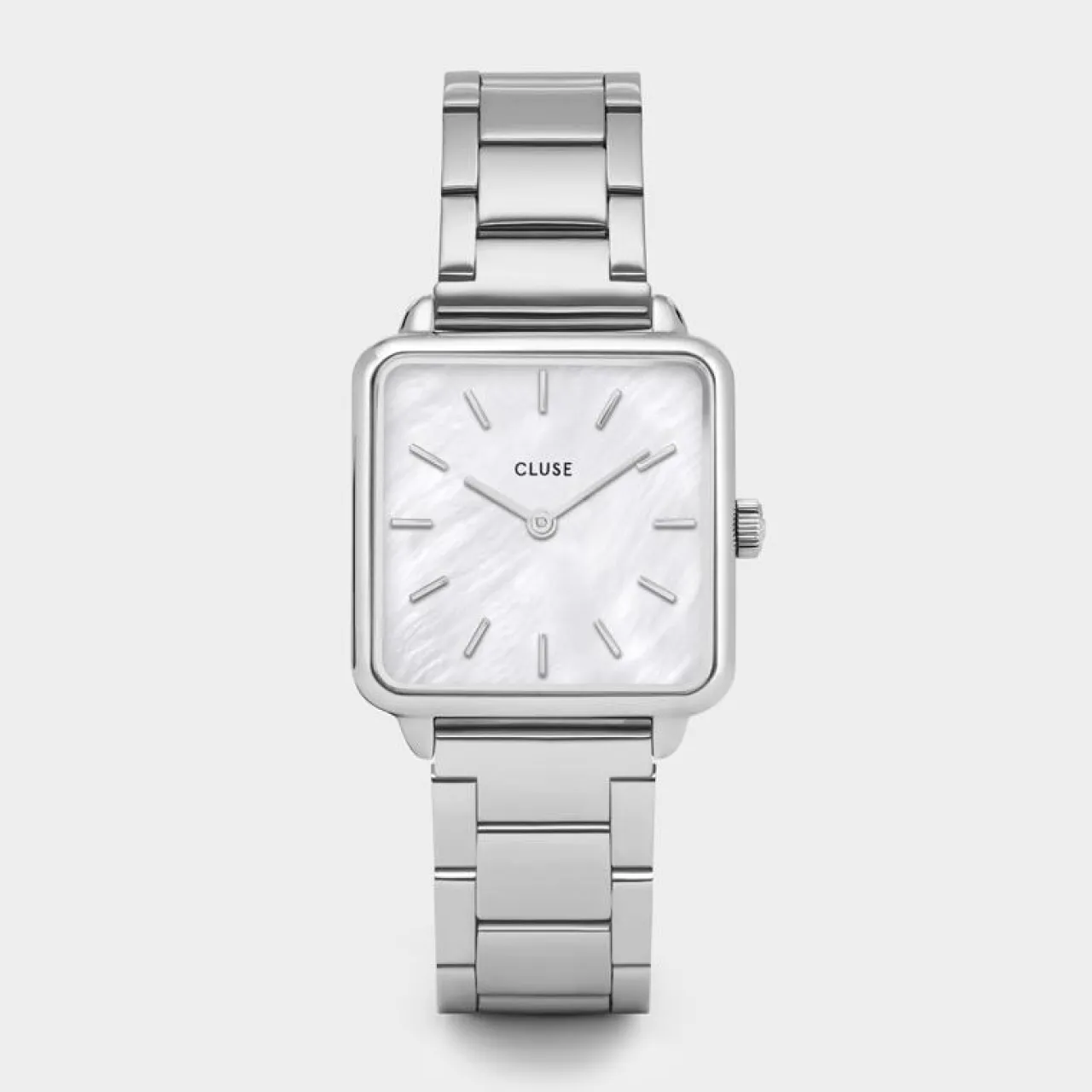 Femme CLUSE La Tétragone Steel White Pearl, Silver Colour