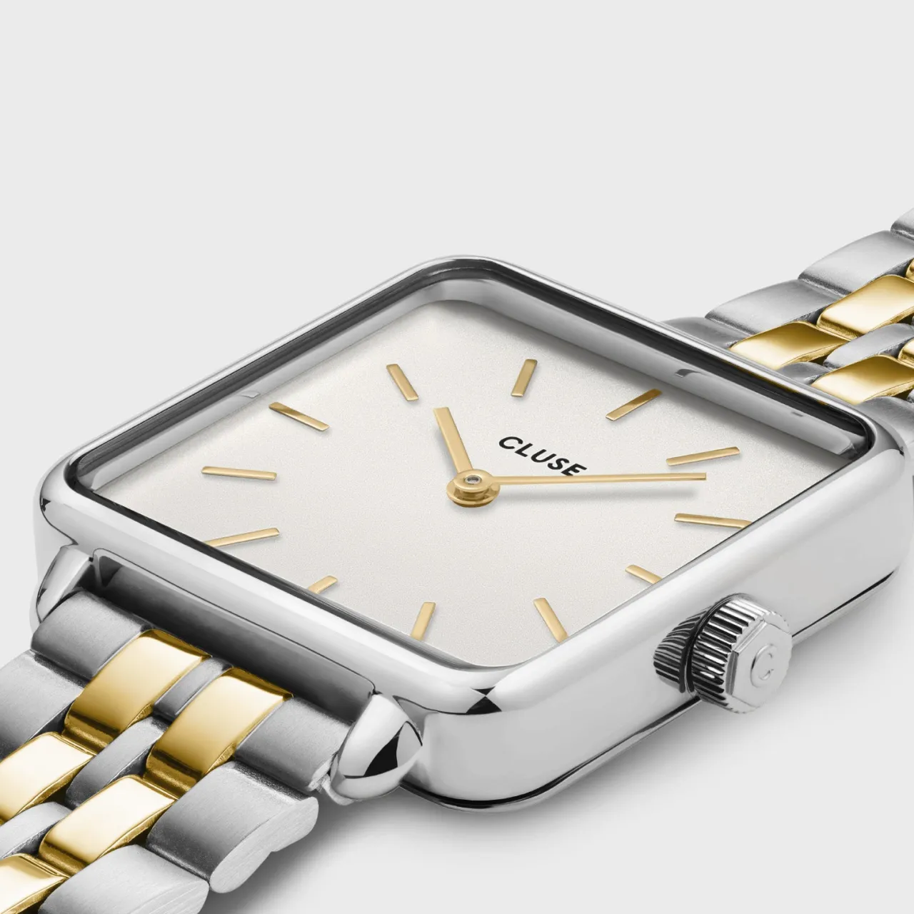 Femme CLUSE La Tétragone Watch Steel Coconut Milk, Bicolor