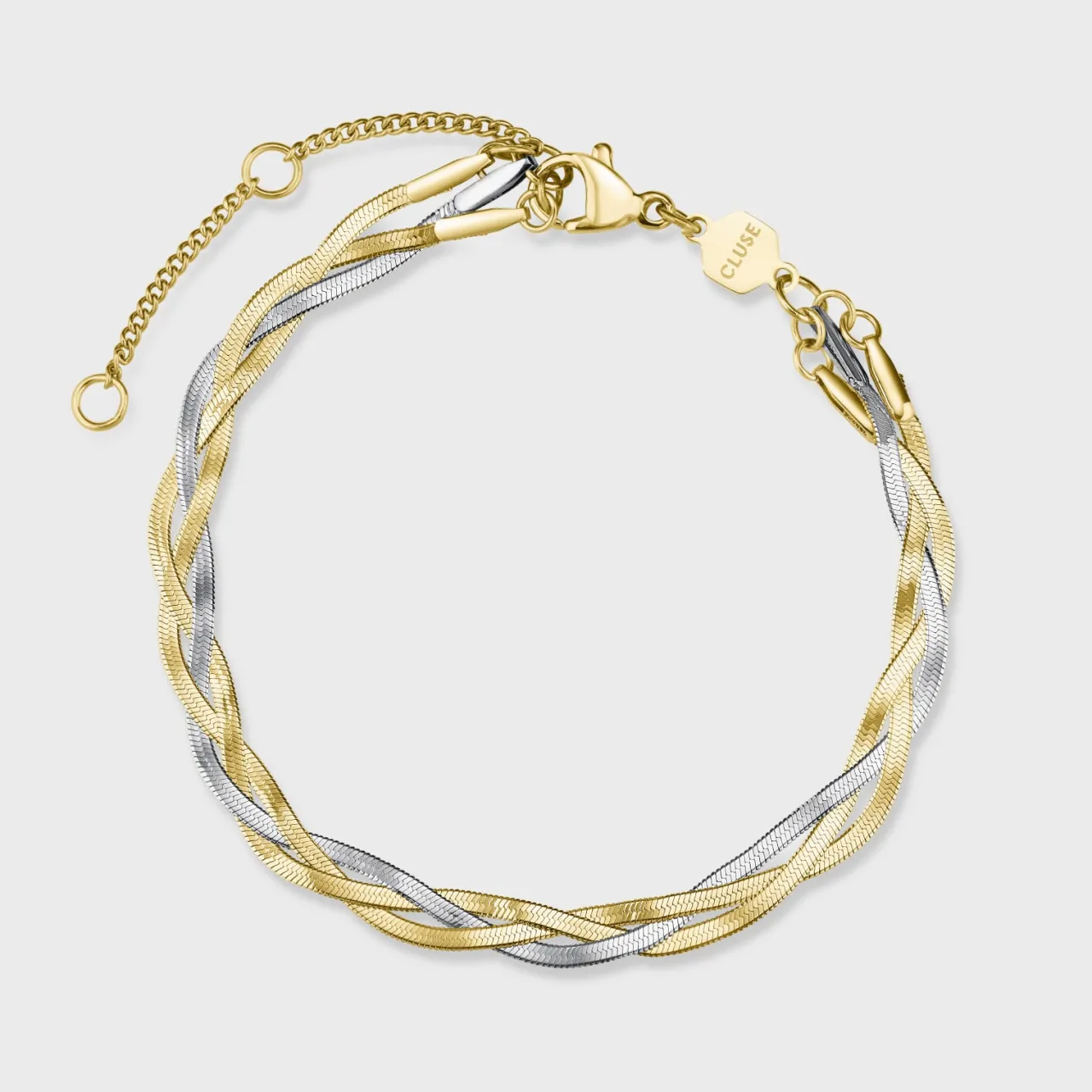 CLUSE Élevé Braided Snake Bracelet, Bicolour