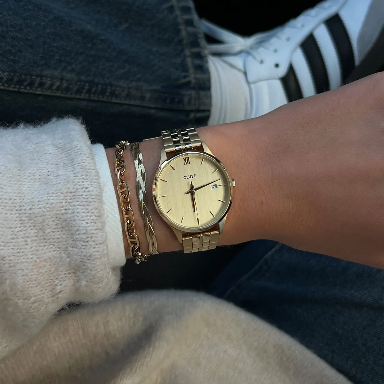 lev_braided_snake_bracelet_gold_colour_4-1.webp CLUSE Élevé Braided Snake Bracelet, Gold Colour