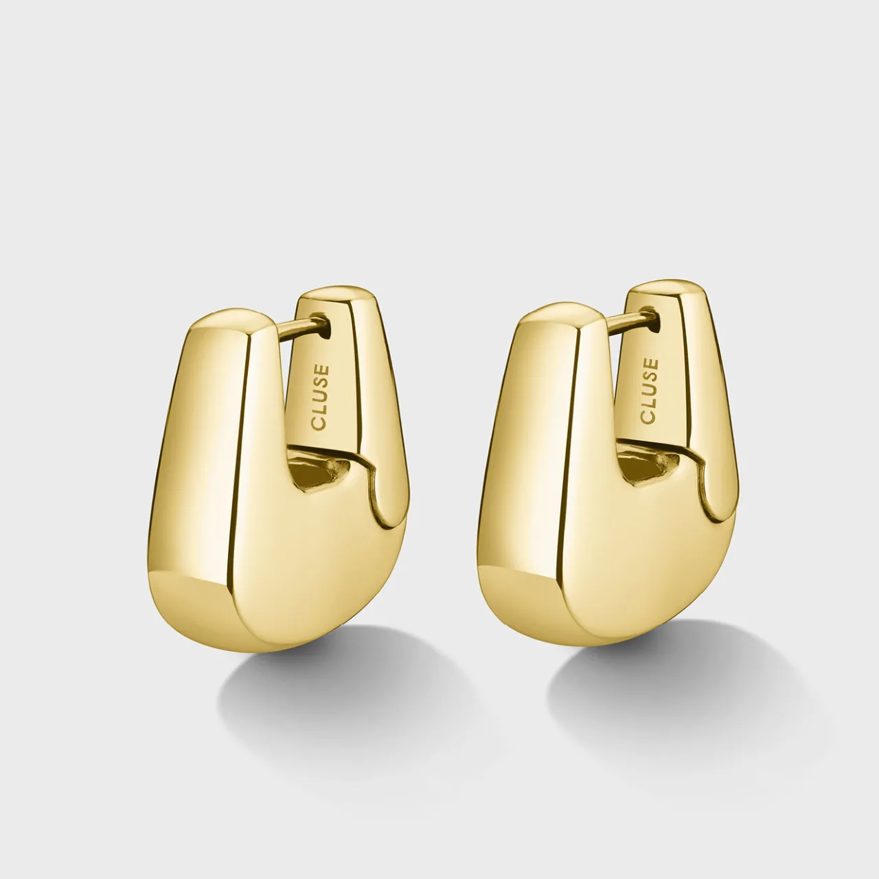 CLUSE Élevé Rectangular Hoop Earrings, Gold Colour