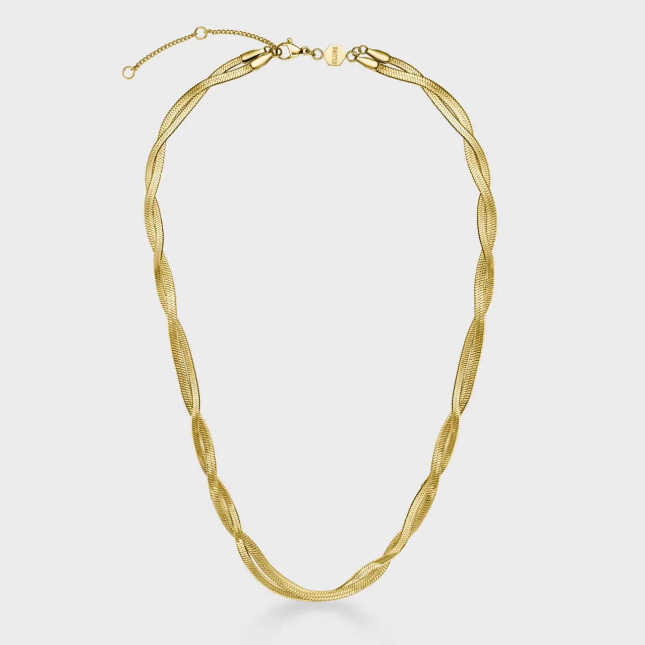 CLUSE Élevé Twisted Snake Necklace, Gold Colour