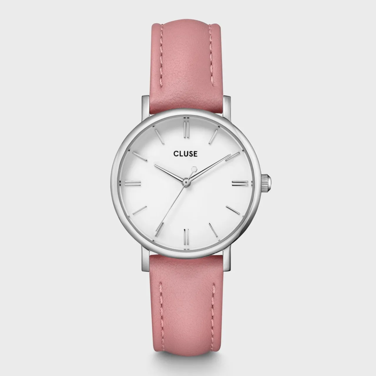 Femme CLUSE Pavane Petite Leather Pink, Silver Colour