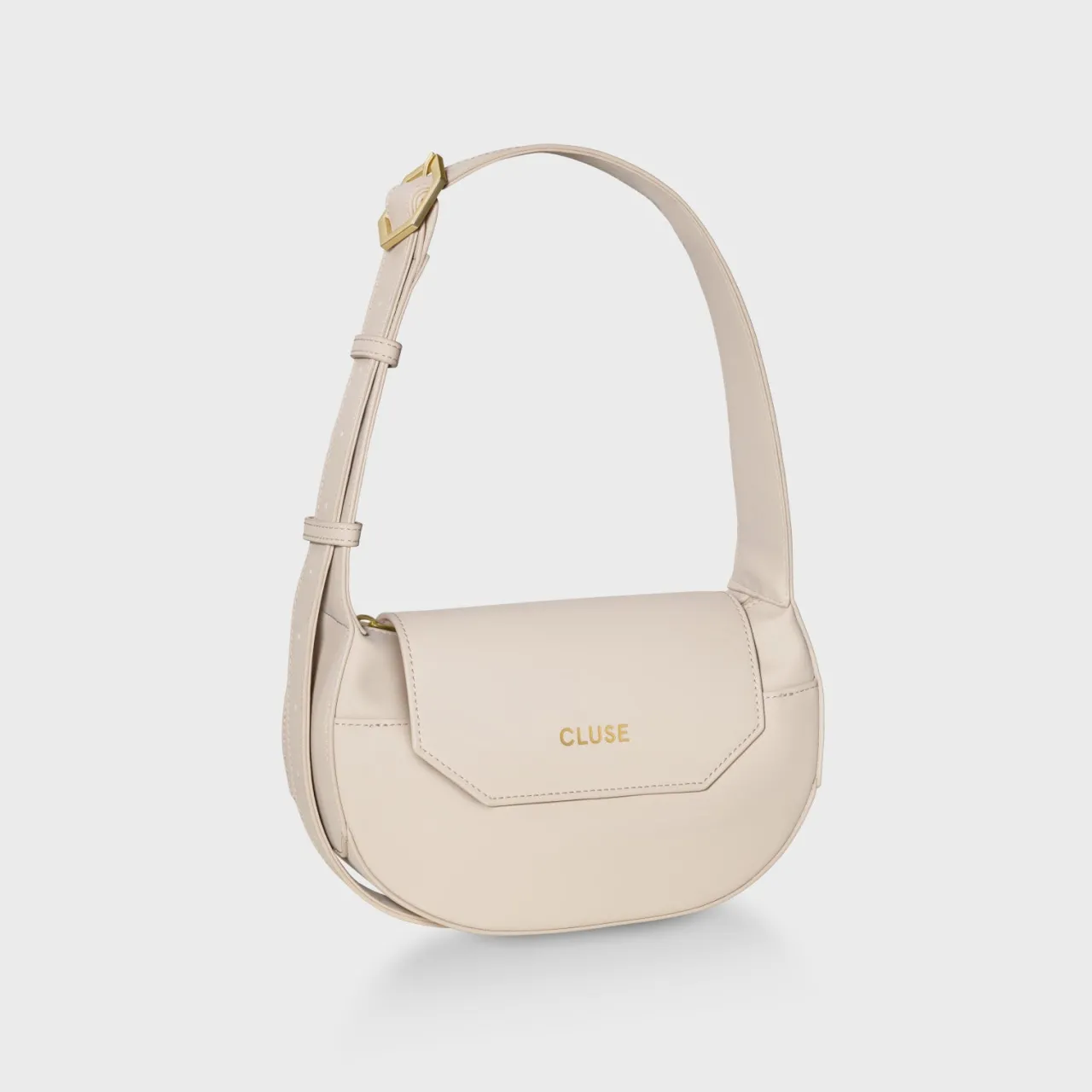 CLUSE Sacroisé Petite Crossbody Bag, Beige, Gold Colour