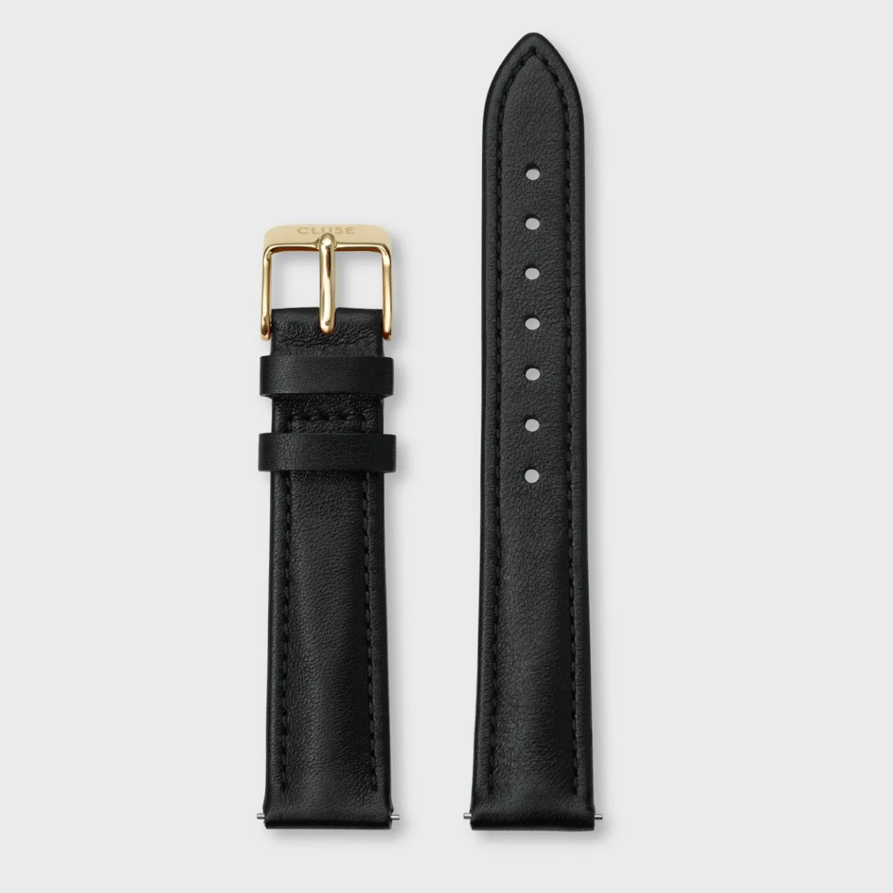 Femme CLUSE Strap 16 mm Leather Black, Gold Colour