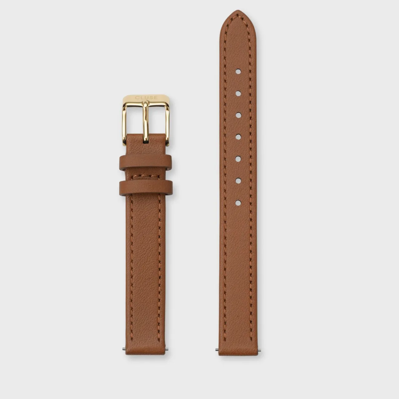 Femme CLUSE Strap 12 mm Leather Caramel, Gold Colour