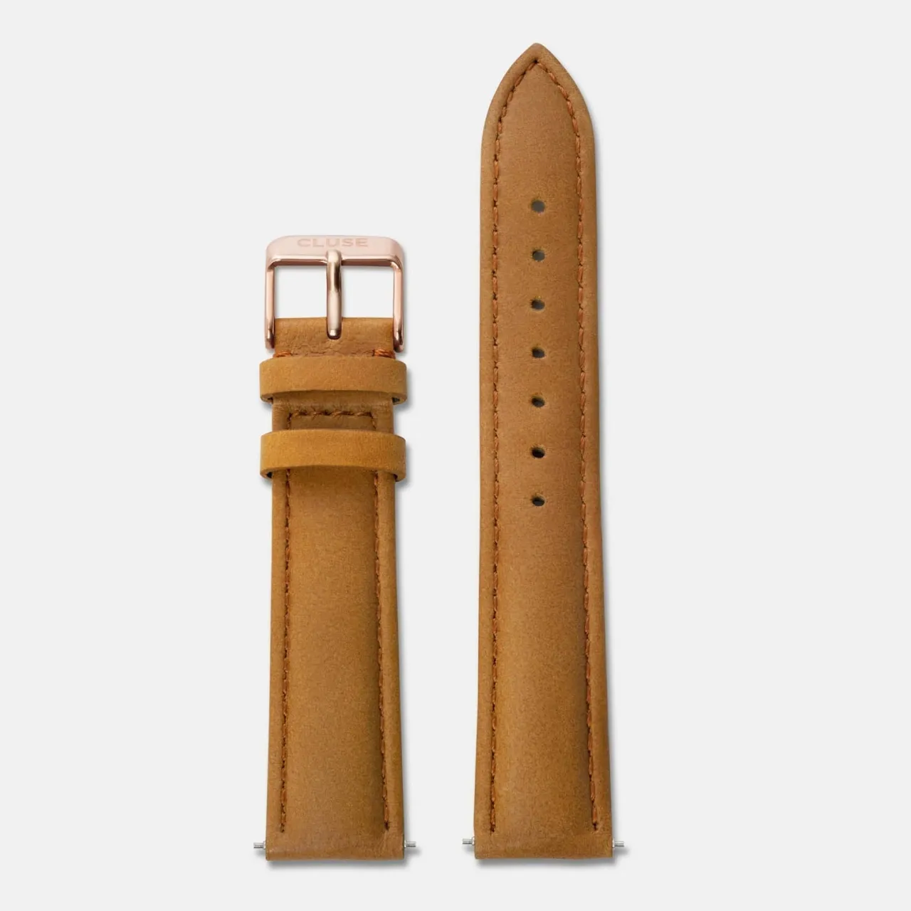 Femme CLUSE Strap 18 mm Leather Caramel, Rose Gold Colour