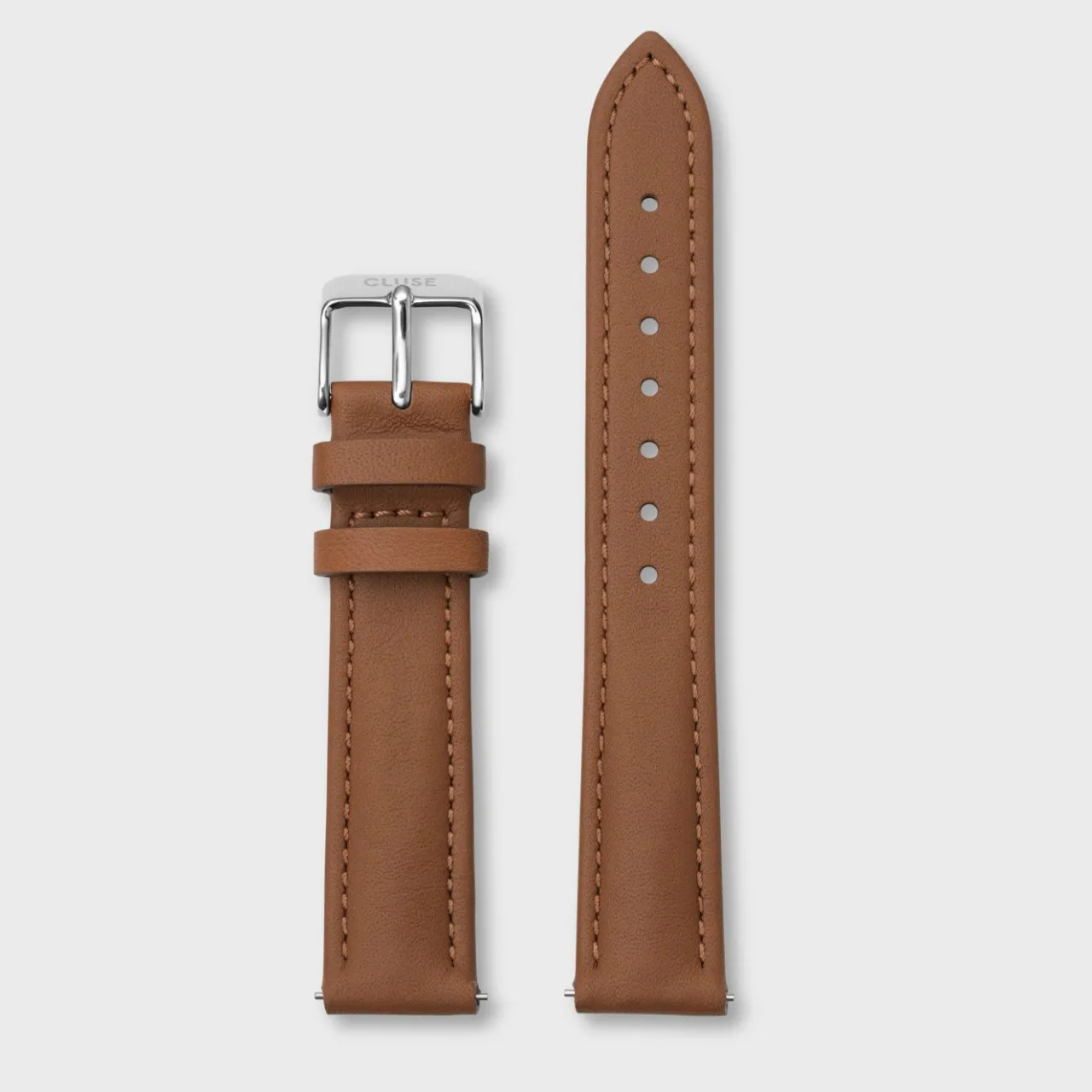 Femme CLUSE Strap 16 mm Leather Caramel, Silver Colour