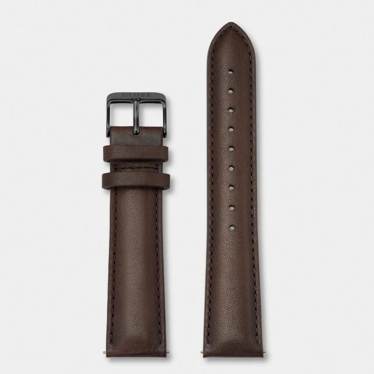 Homme CLUSE Strap 20 mm Leather Dark Brown, Black
