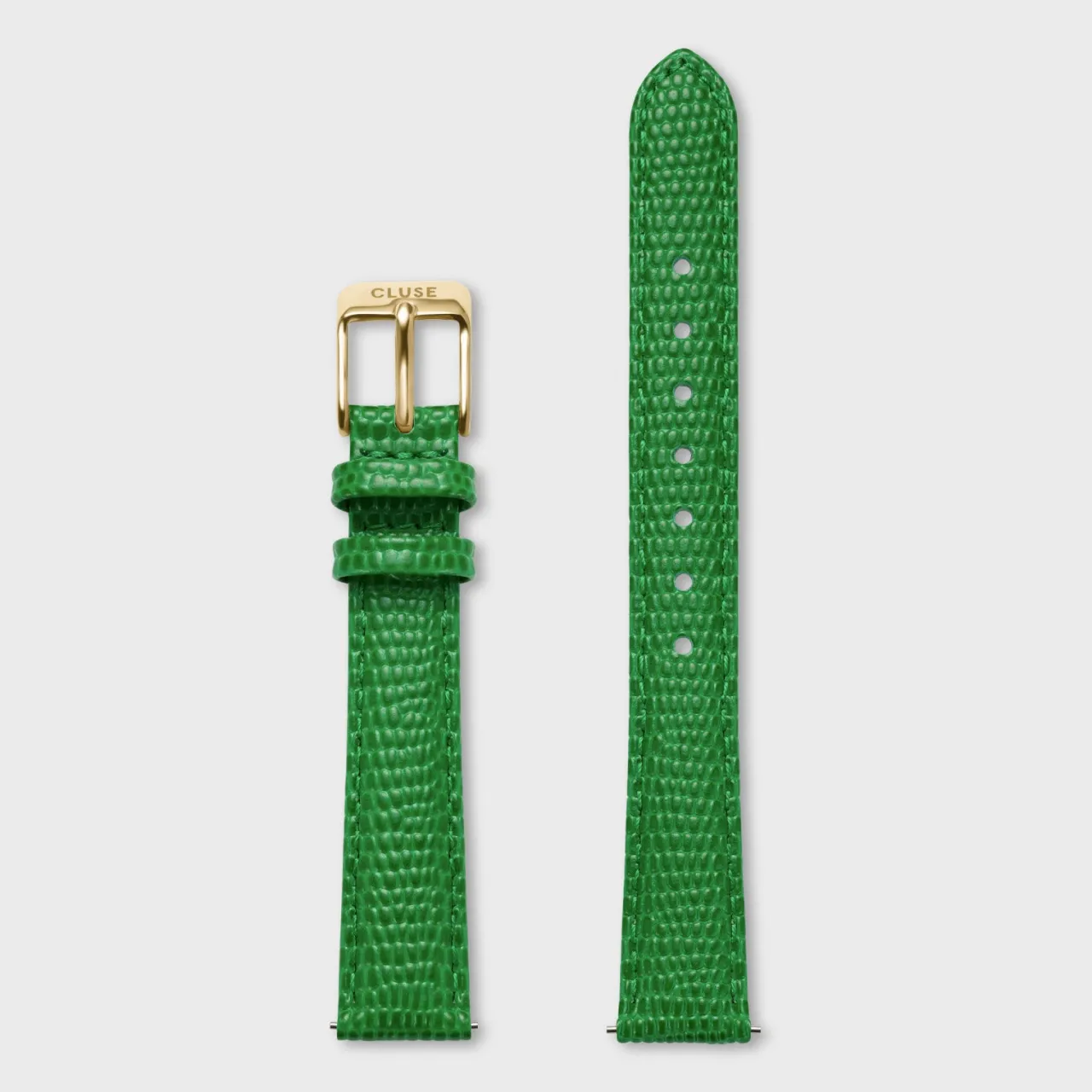 Femme CLUSE Strap 14 mm Leather Emerald Green Lizard, Gold Colour